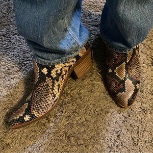 Madewell Snakeskin Ankle Boots